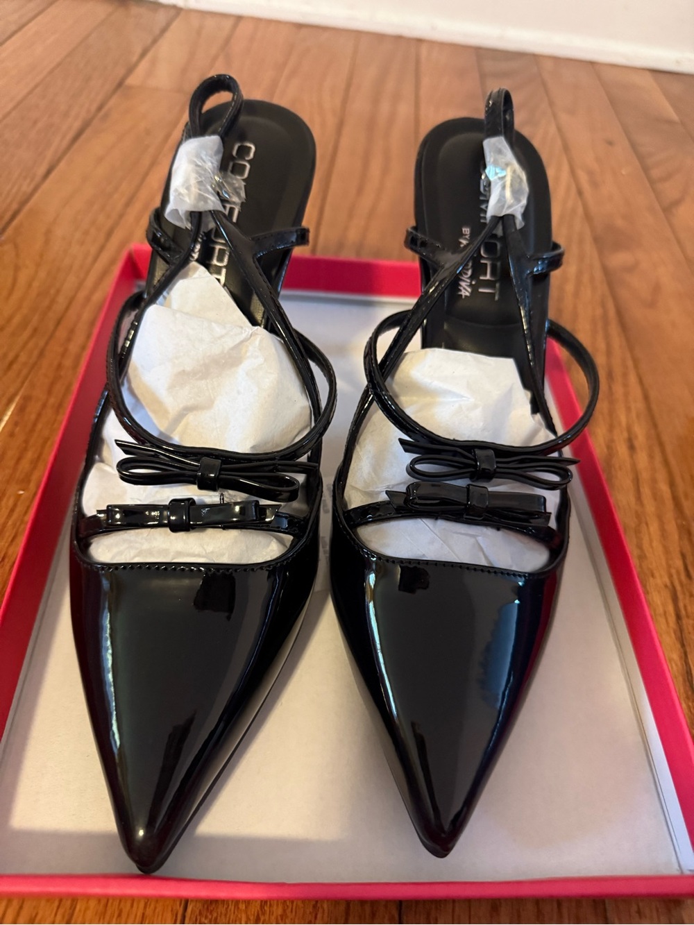 Comfort by Wild Diva Black Patent Pointed Toe Heels – New in Box – Size 7.5